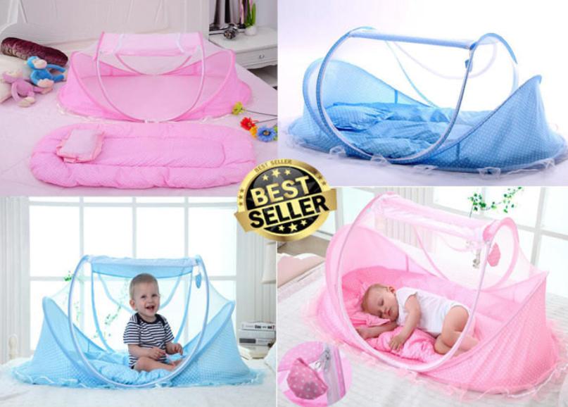 TEMPAT TIDUR KELAMBU BAYI MUSIK SERIES 3IN1 DENGAN KASUR DAN BANTAL