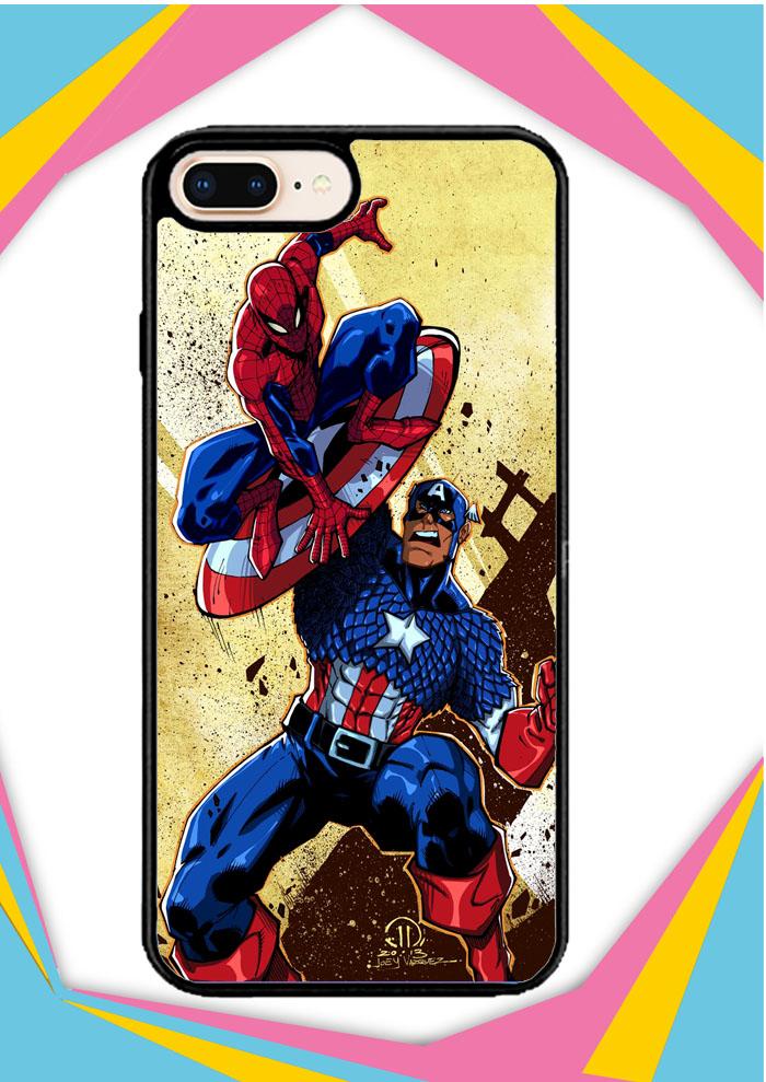 Casing iPhone 6 | 6S Custom Hardcase captain america vs spiderman Z0492 Case Cover