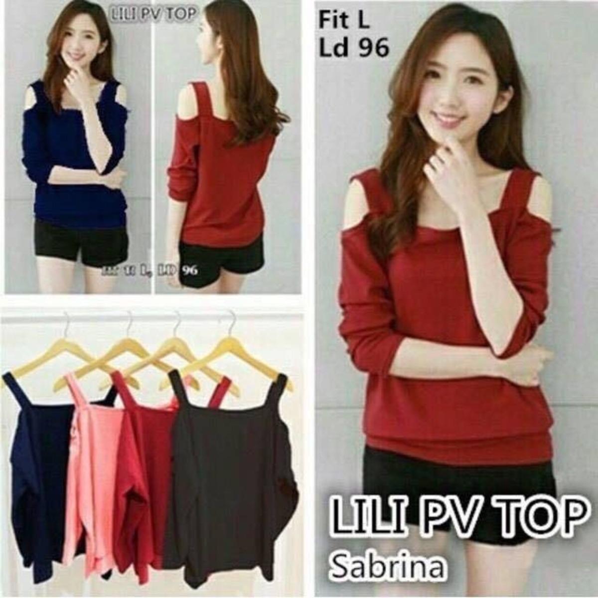 Labelledesign LILI TOP SHOULDER BLOUSE - HITAM