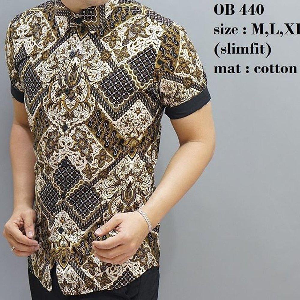 KEMEJA BATIK SLIM FIT - BATIK PRIA SLIMFIT - OB440 di lapak Batiklovers_snow mixtomax