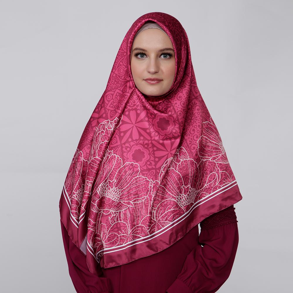 Kerudung Satin Zoya Hijab Segiempat - Saveria Scarf