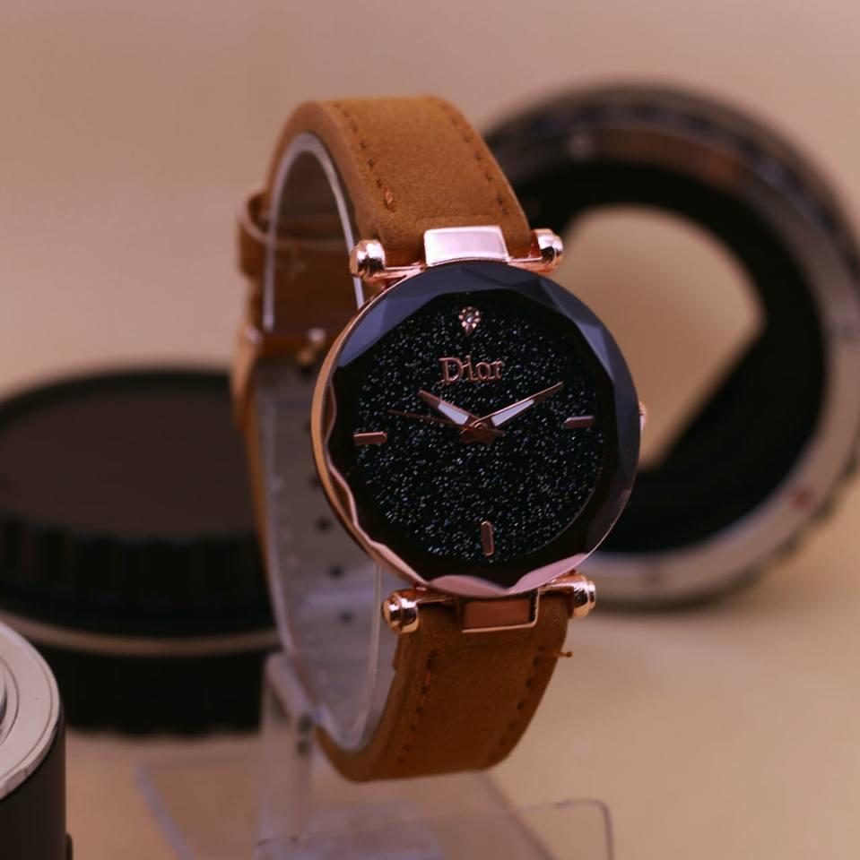jam tangan dior tali kulit jam tangan wanita lengkap dengan box