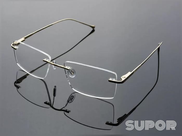 Frame kacamata Frameless FL9 + Lensa Polycore Anti Pecah rimless