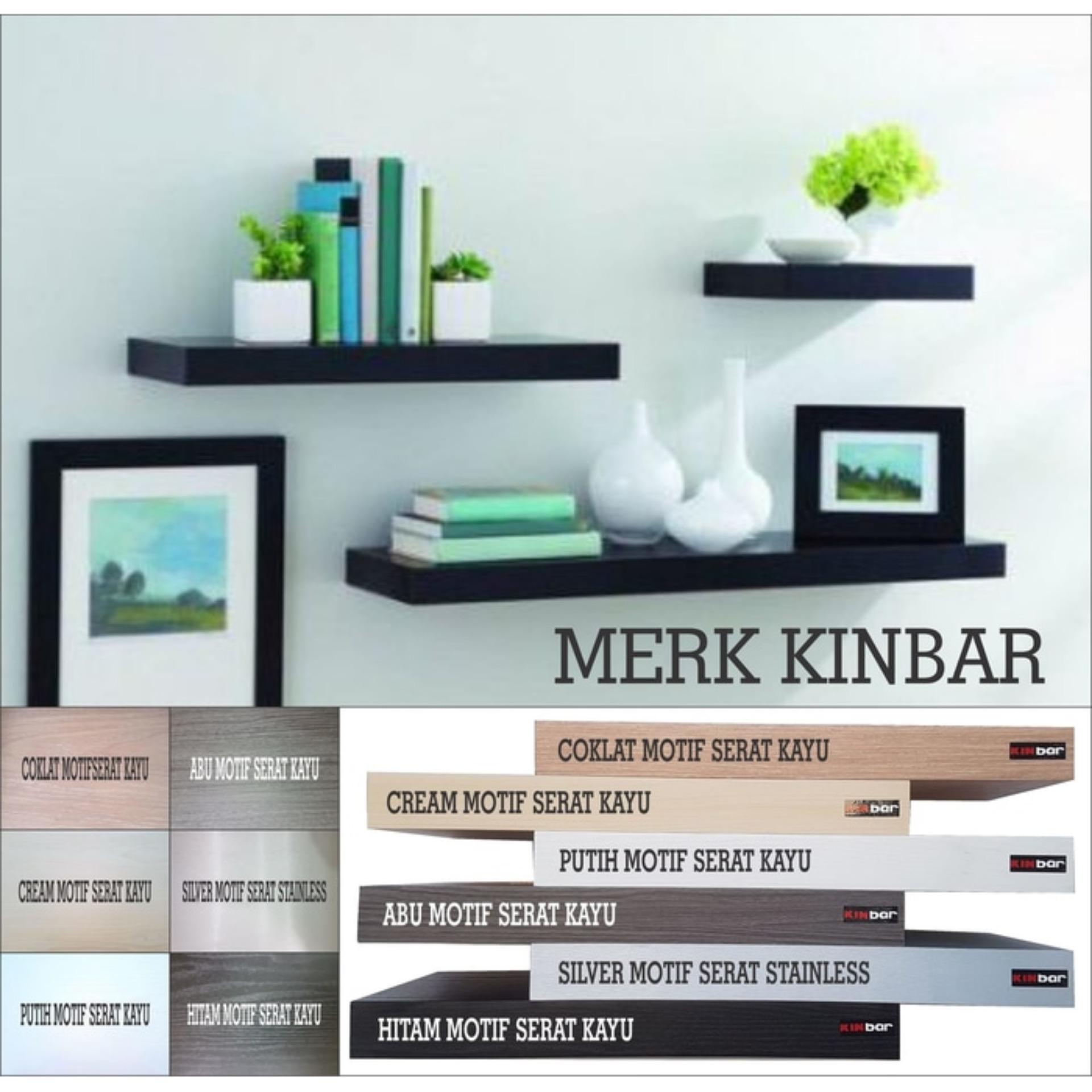1 pcs size 80x20x4cm Rak Floating Shelves Ikea Rak Buku Sudut untuk Anak Kost Kost-kosan Sewa Kontrakkan Rumah Tangga Hotel Hiasan Shabby Kinbara396 Cream Motif Serat Kayu