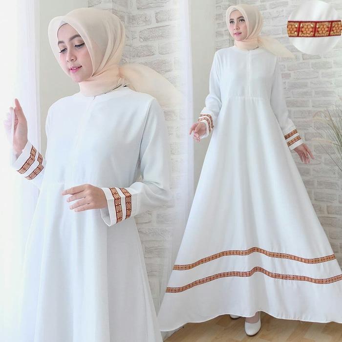 NN MARLINA/ BAJU GAMIS WANITA/GAMIS PUTIH/ SYARI PESTA/GAMIS PESTA/MAR
