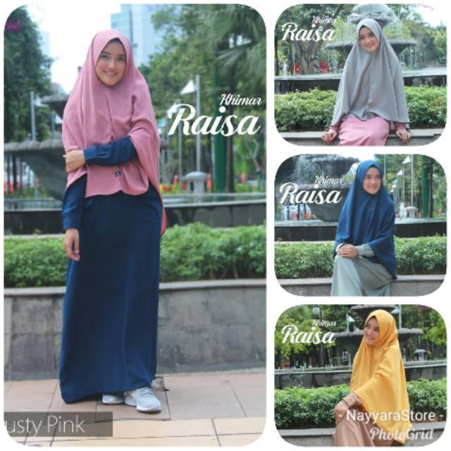 Hijab Alsa - Khimar Raisa Syiria | Khimar Raisa Soft Pad | Jilbab Instan | Jilbab Formal