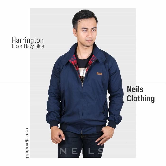 Sedang Diskon!! Jaket Harrington Neils Navy Original Bandung Kaskus - Navy - ready stock