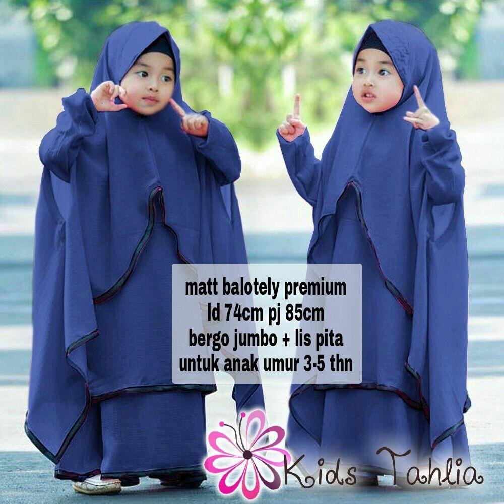 Ak - Maxy Tahlia Bergo / Dress Hijab Gamis Baju Sholat Pesta / Baju Muslim Anak Perempuan 3 - 5 Thn Murah Best Quality Akiko Fashion