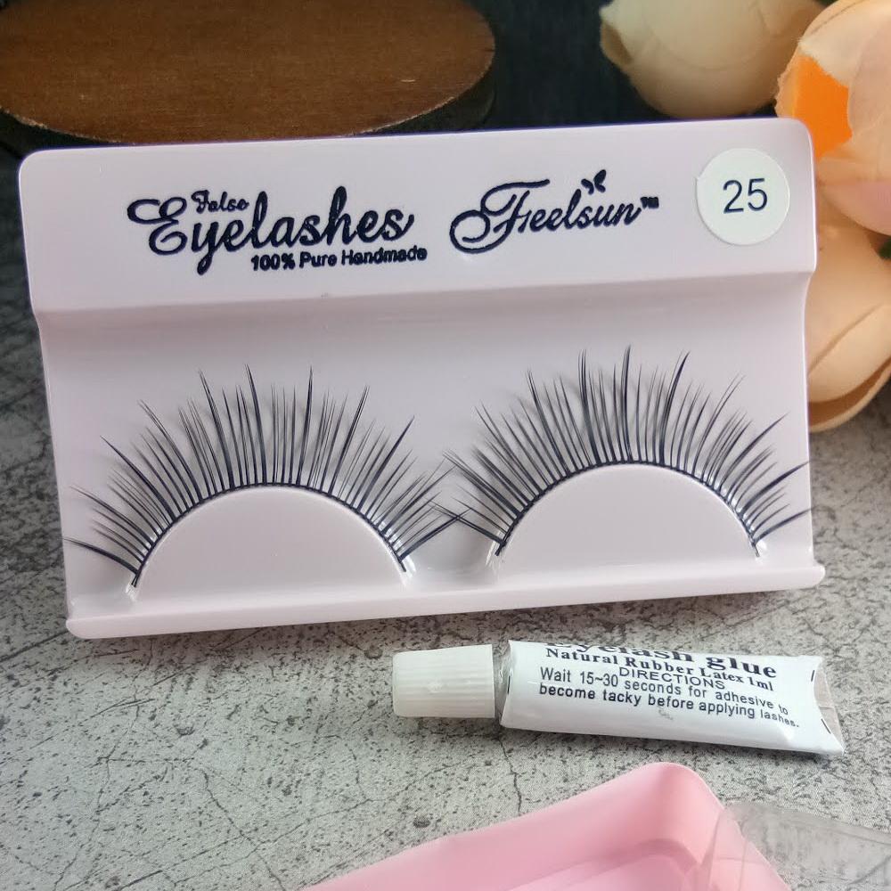 Anneui - Feelsun Bulu Mata Palsu Eyelash Set Sepasang Bulu Mata Dan Lem - No.25