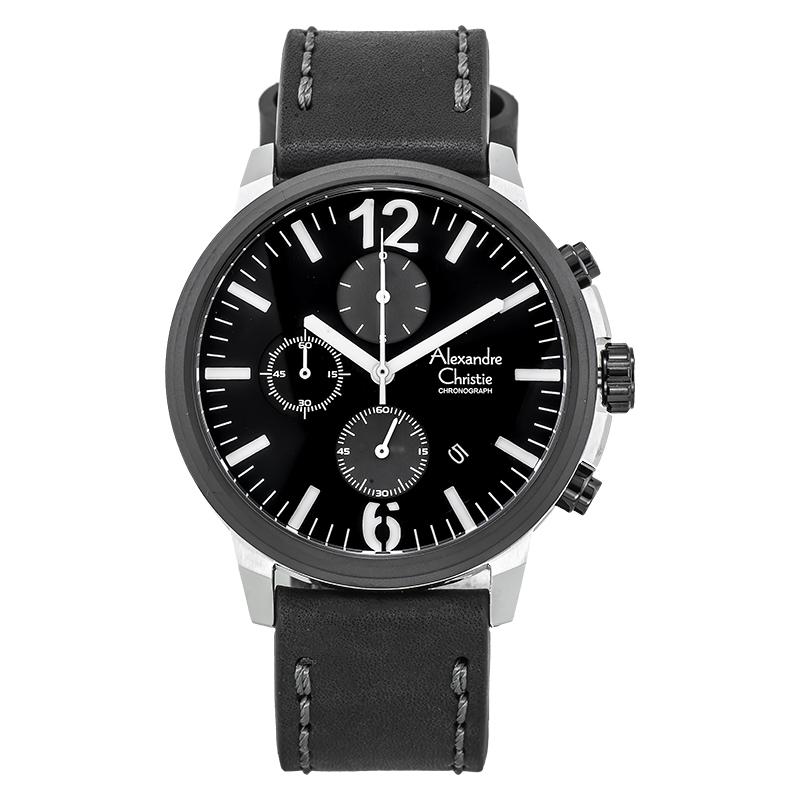Alexandre Christie AC 6267 MCLTBBASL Jam Tangan Pria Leather/Kulit Strap