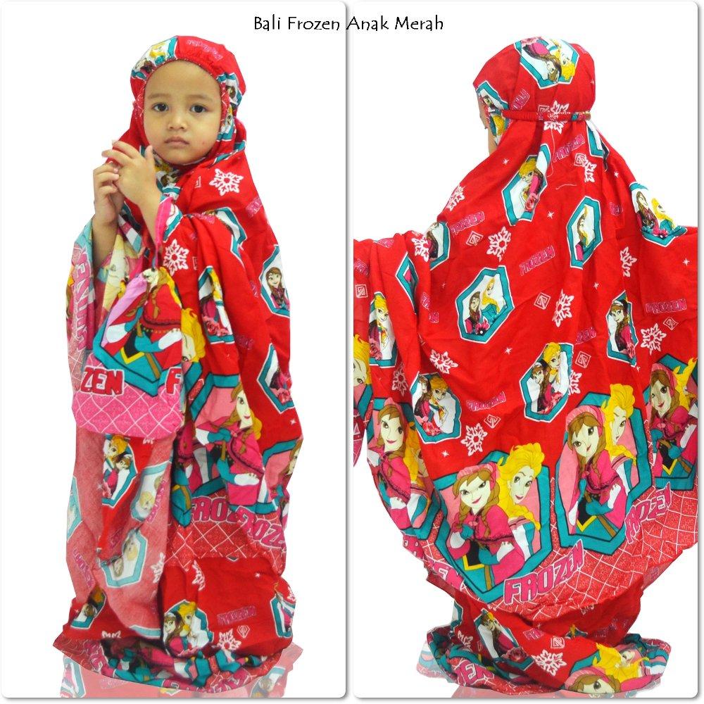 Mukena Anak Bali Frozen Merah di lapak Mukena Yumna mukenayumna