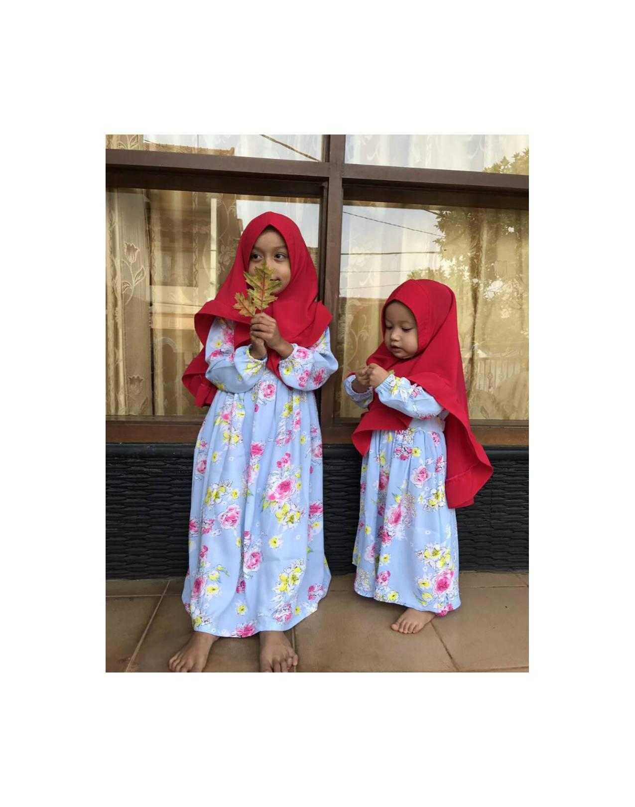 PROMO PROMO gamis cantik lebaran motif floral hamil busui