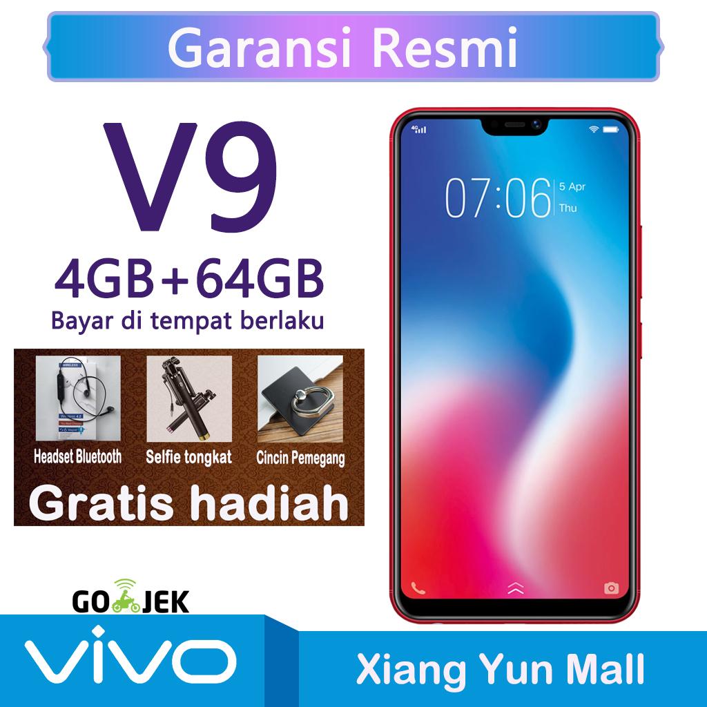 Vivo V9 4G/64G - 6.3 inches Snapdragon 450 AI Face Access FullView™ Display untuk Garansi resmi