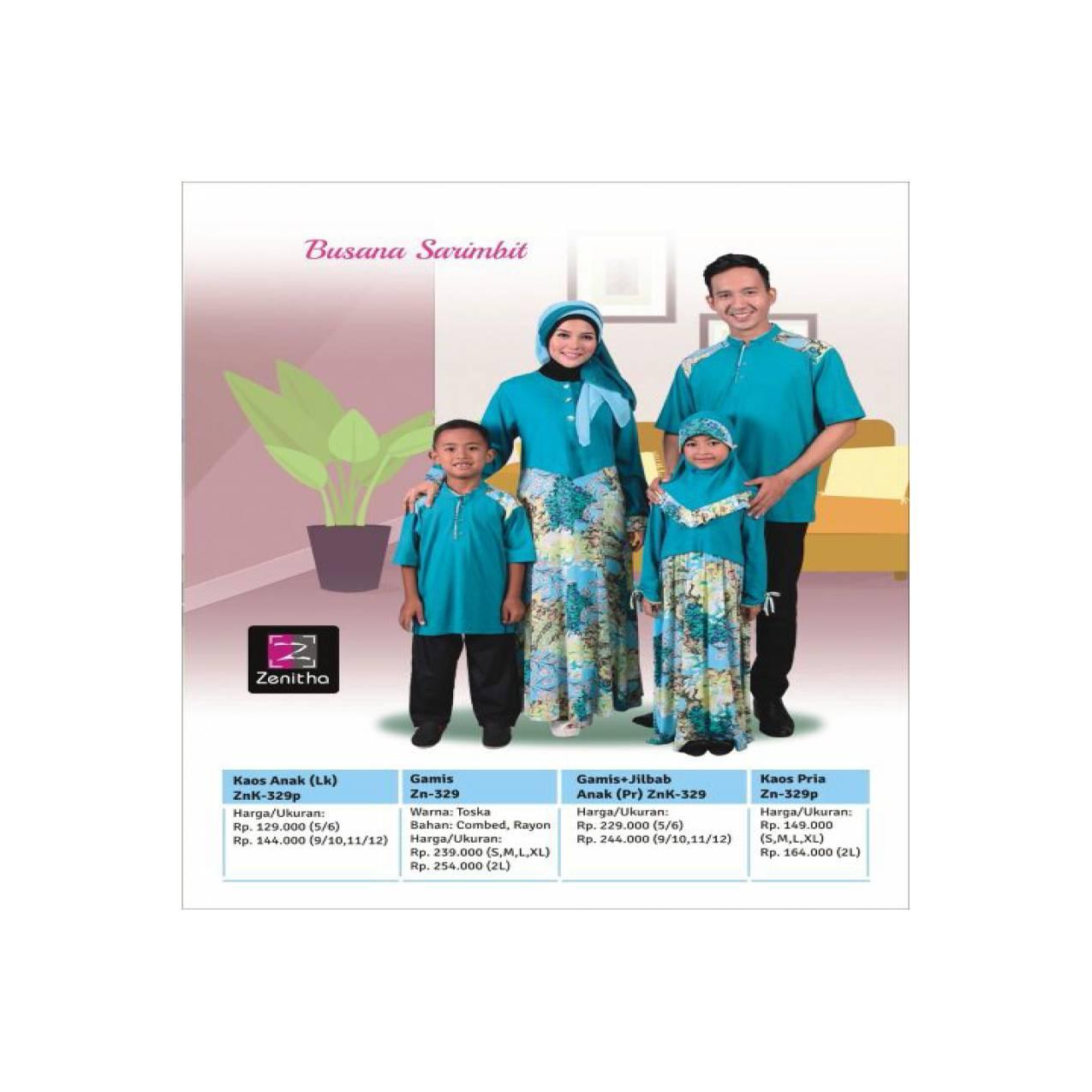 Sarimbit Keluarga Toska - Zenitha - ZN 329 - Baju Muslim Keluarga