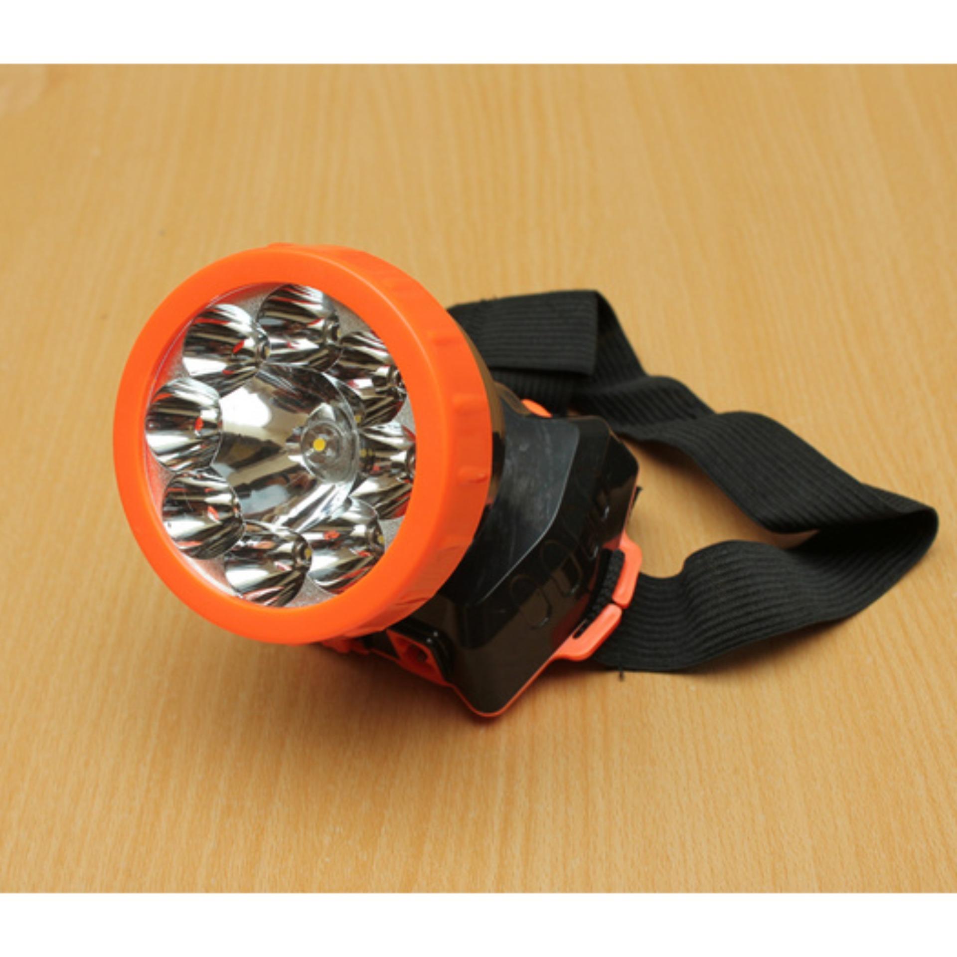 Muxindo 1881 Lampu Senter Kepala Headlight Tahan 10 Jam Rechargeable 2 Jenis Lampu Serbaguna - Warna RANDOM