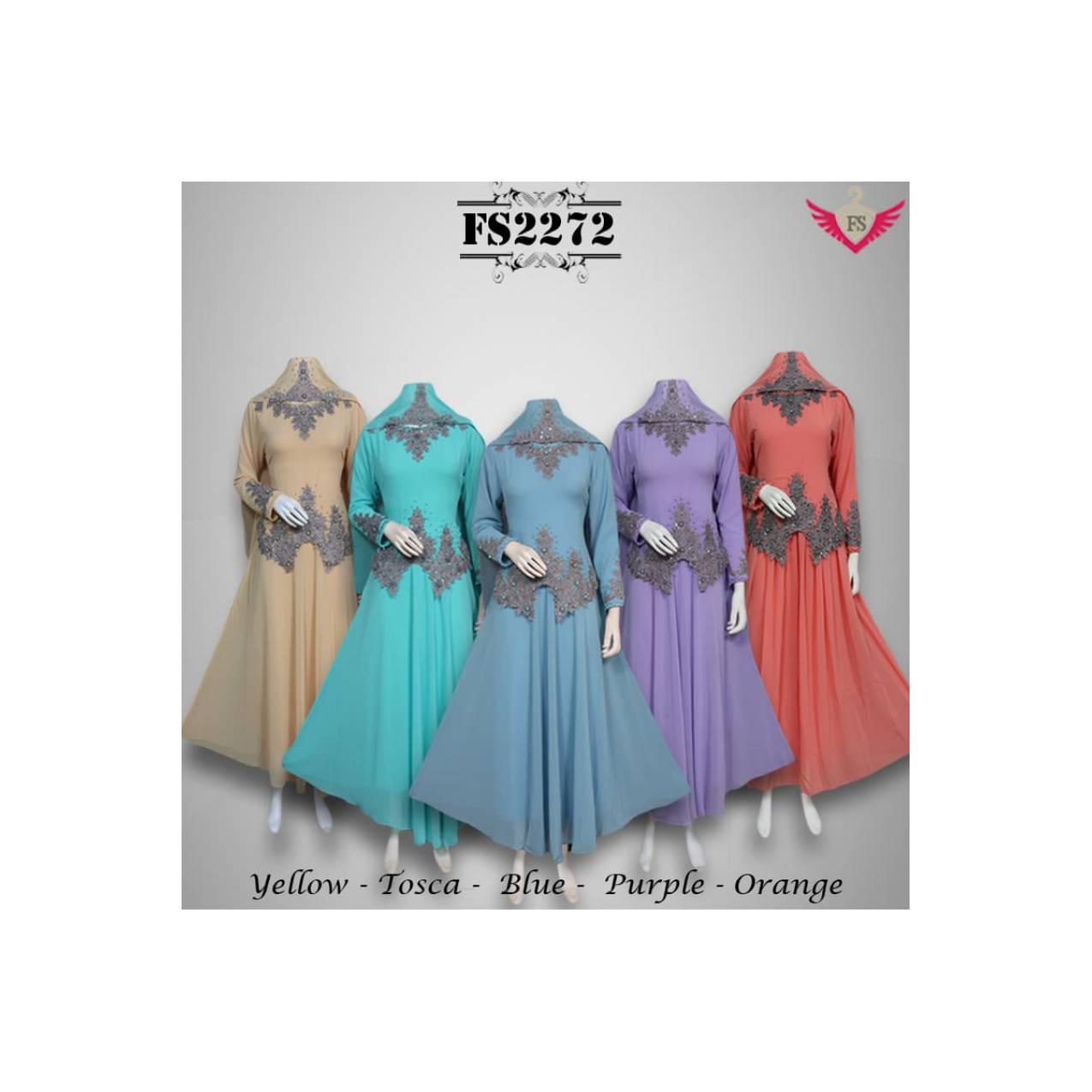 Gamis pesta Ceruty Rafaila FS2272A + Pashmina