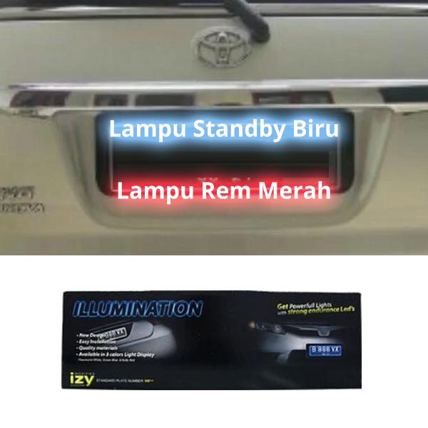 Arkana Dudukan Plat Nomor Cover Tatakan Plat Nomor LED Izy Acrilic