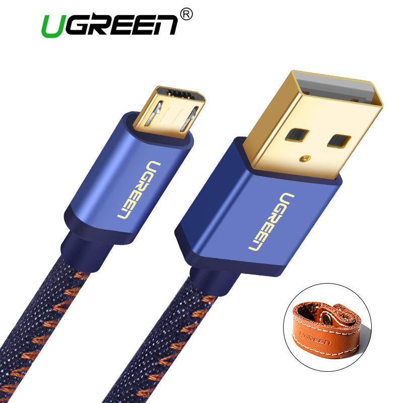 UGREEN 2Meter Micro USB Kabel Fast Charging Cord for Samsung Xiaomi Redmi Handphone Blue