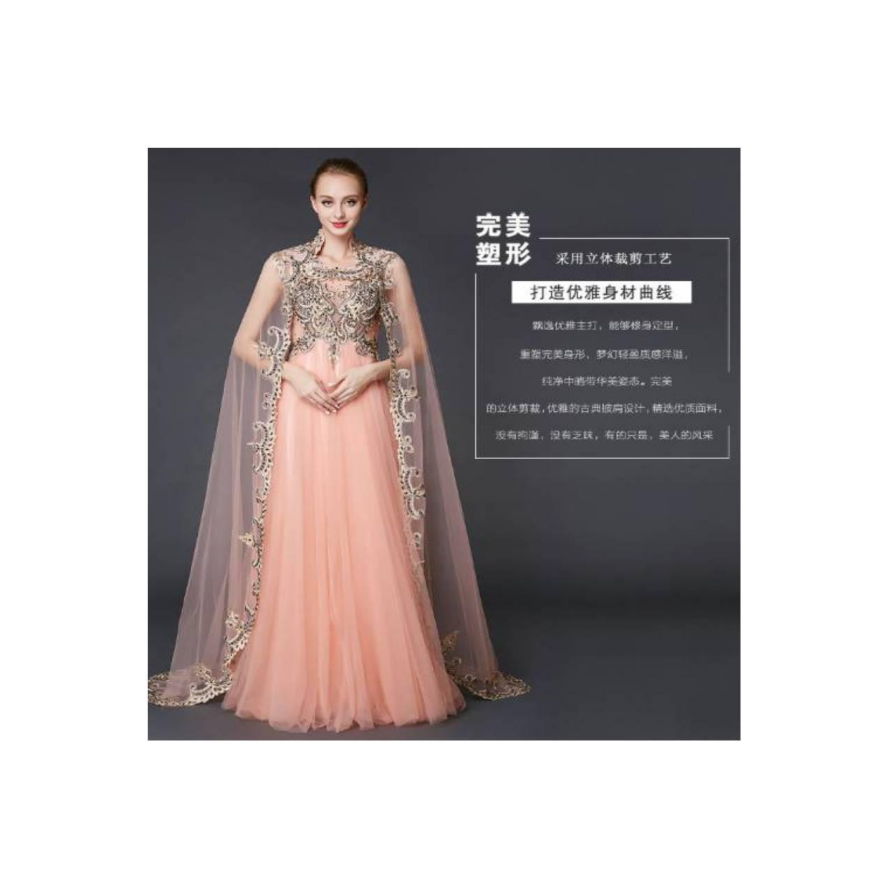 TS ZH259 Gaun Pesta Kebaya Modern Gaun Pengantin Muslim Warna Import