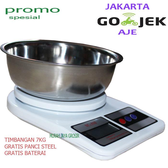 HARGA DISKON!!! Timbangan digital 7kg Gratis Panci Steel dan Baterai - RDEars