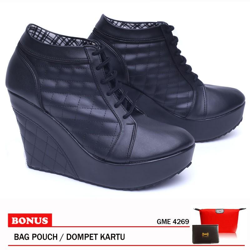 Garsel Sepatu Boots Wanita GME 4269 Hitam