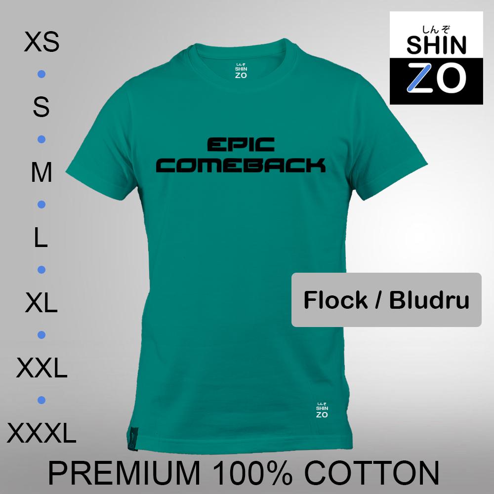 Shinzo Design - Kaos Oblong Distro T Shirt Tee Casual Fashion Atasan Cloth Anime Custom Premium Cotton Combed 30s Ring Spun Export Quality Pria - Mobile Legends Epic Comeback Alucard - Hijau Tosca Green