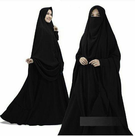 Baju setelan gamis cadar muslimah