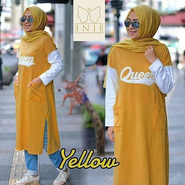 Tjk Fashion Shop Jolly Long Tunik Kemeja Cewek Atasan 