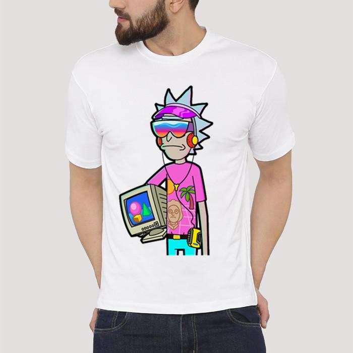Vaporwave Shadilay Kaus Lengan Pendek Kaos Udang Shopee LAZADA Satu Barang Juga Dikirim (Putih Susu)