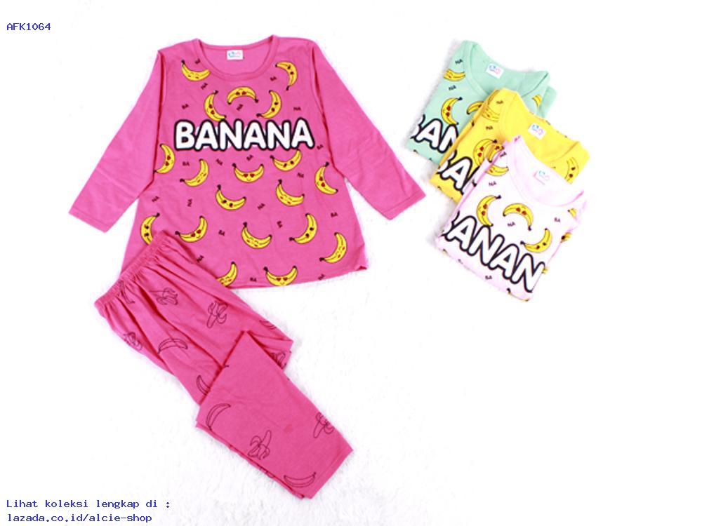 Setelan Baju Tidur Banana Anak Perempuan Murah 1064 - AFK944742630