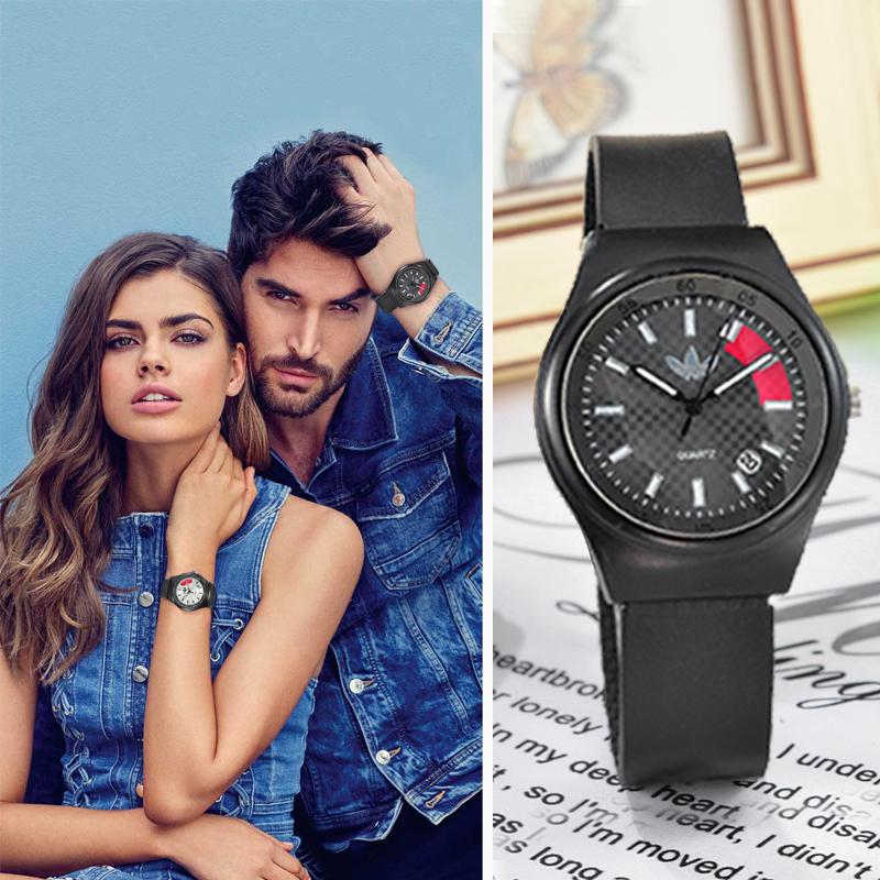 Alexandre Costie Jam Tangan Pria dan Wanita Unisex AD-8211-TGL-Tali Karet Hitam