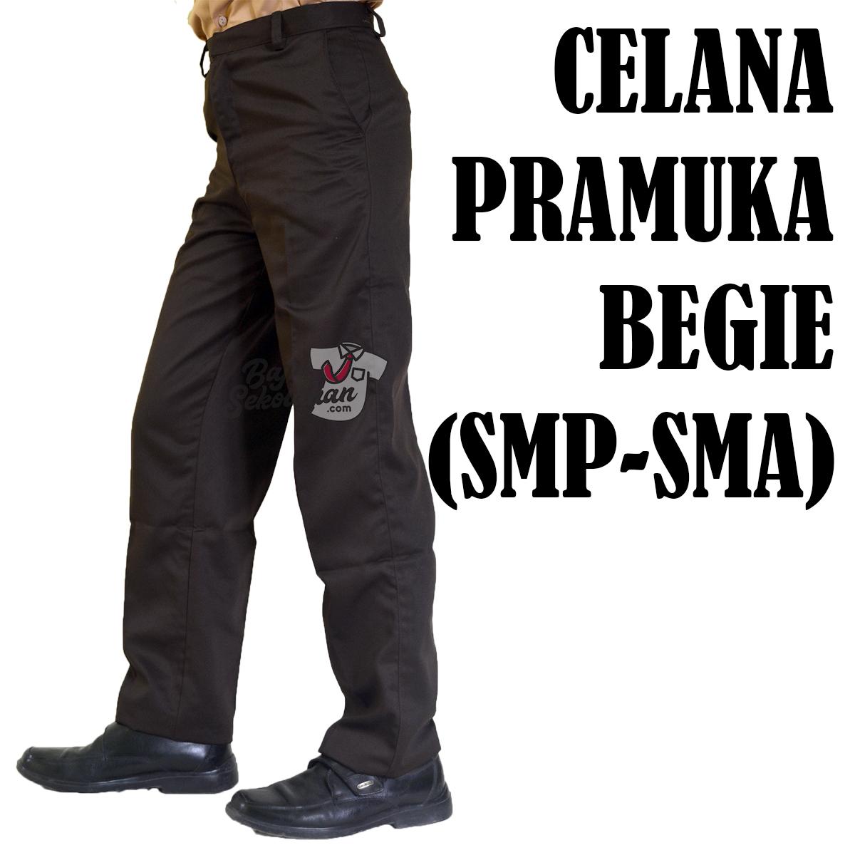 CELANA SEKOLAH SMP - SMA CELANA PANJANG PRAMUKA COKLAT BEGIE