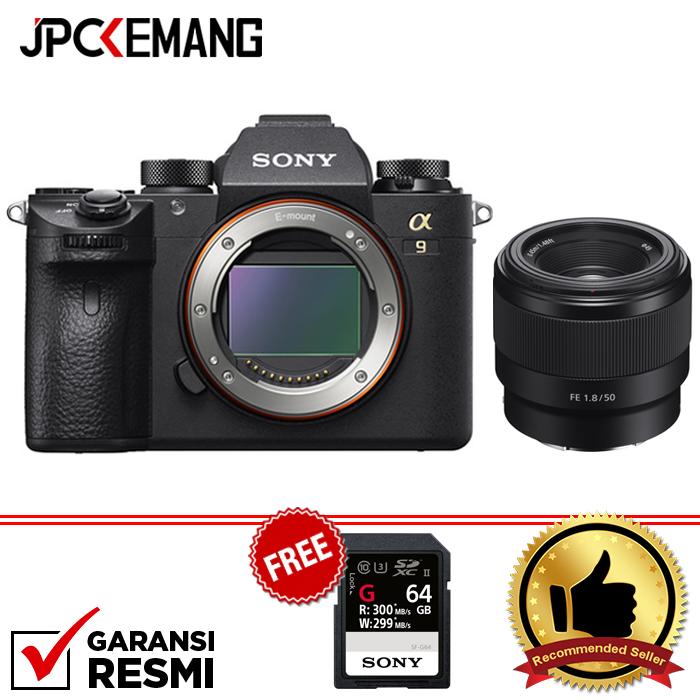 Sony A9 + FE 50mm F1.8 Free SDXC 64GB jpckemang GARANSI RESMI