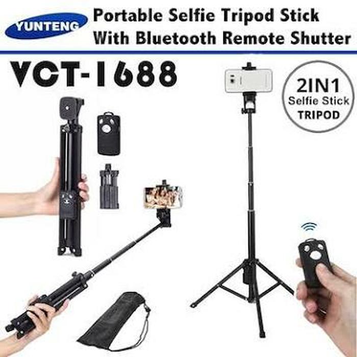 PROMO Yunteng VCT-1688 Tongsis Tripod Bluetooth Handphone Gopro Kamera