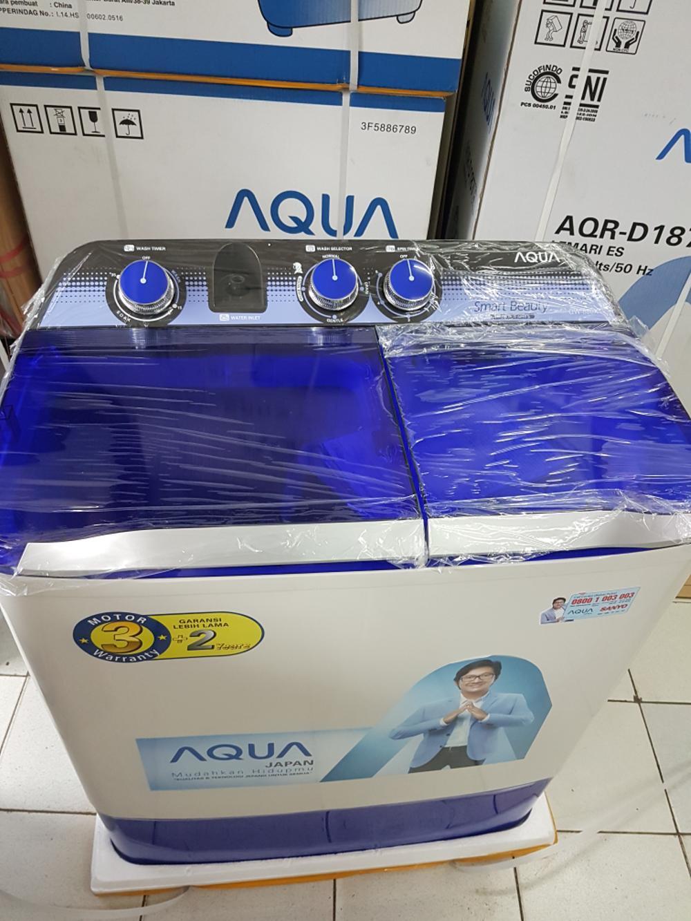 Mesin Cuci 2 Tabung Sanyo Aqua QW 880 XT 8KG FREE ONGKIR JABODETABEK