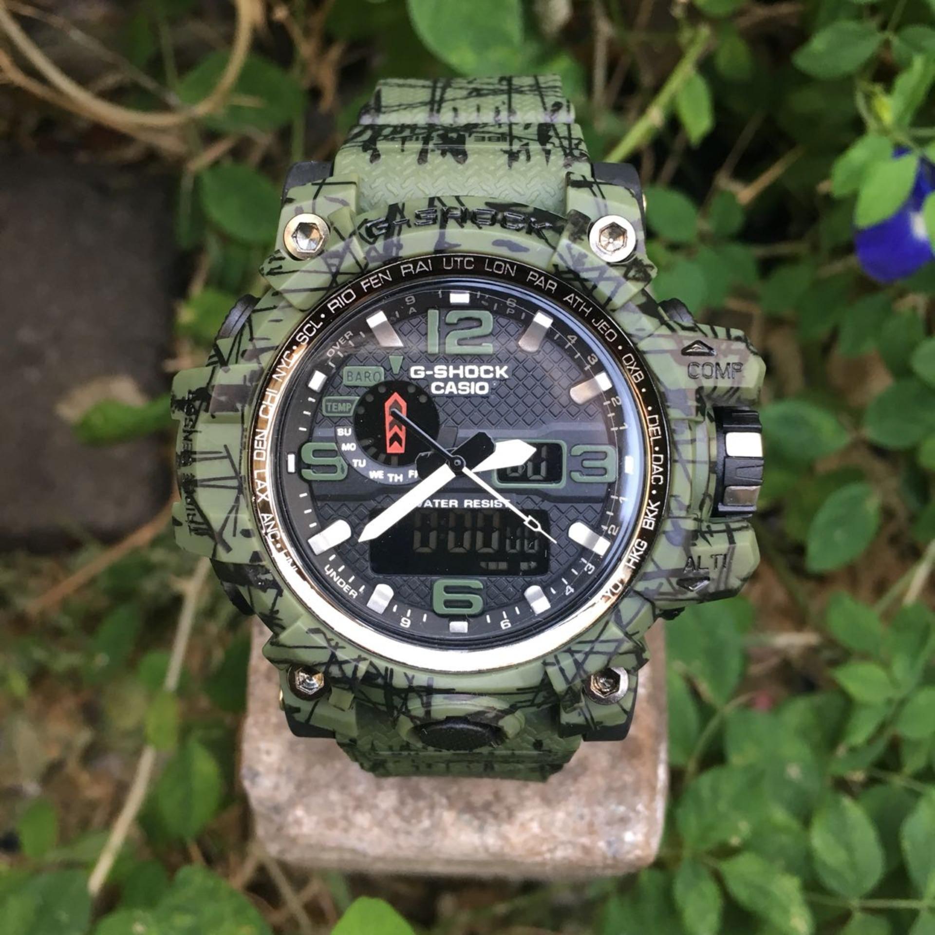 jam tangan pria GWG 1000 LORENG HIJAU