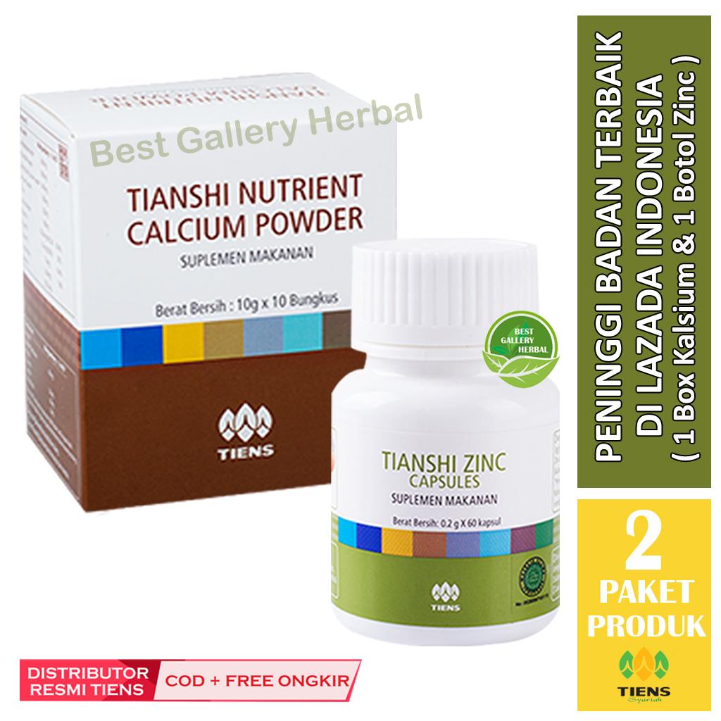 Obat Peninggi Badan Alami Grow Up TIENS Super / Paket 10 Hari / 1 Box Kalsium Dan 60 Kapsul Zinc (100% Terbukti) / Paling Disukai Di Indonesia / TERBAIK BERKUALITAS Di LAZADA PROMO Murah By Best Gallery Herbal