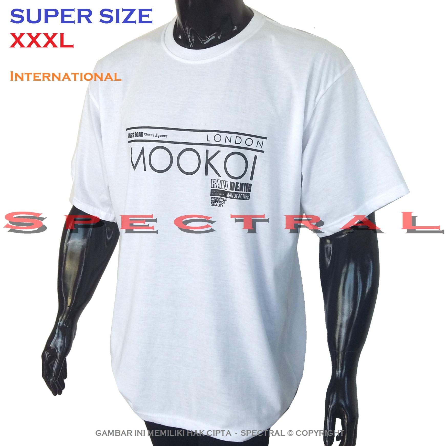 Spectral – SUPER BIG SIZE XXXL INTERNATIONAL 100% Soft Cotton Combed Kaos Distro Jumbo BIGSIZE T-Shirt Fashion Ukuran Besar Polos Celana Atasan Pria Wanita Katun Bapak Orang Tua Gemuk Gendut Lengan Simple Sport Casual 3L 3XL Baju Cowo Cewe Pakaian Terbaru