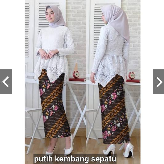IndonesiaHeritage Kebaya Pesta Modern Brukat + Rok batik Silk Seragam Batik Wanita Kebaya Pesta Brokat Mewah Elegan Wisuda Remaja Kondangan Muslimah - Gamis Pesta Kebaya Muslim Hijaber - Fashion Busana Muslimah Hijab Jilbab Kebaya Encim ihashanti