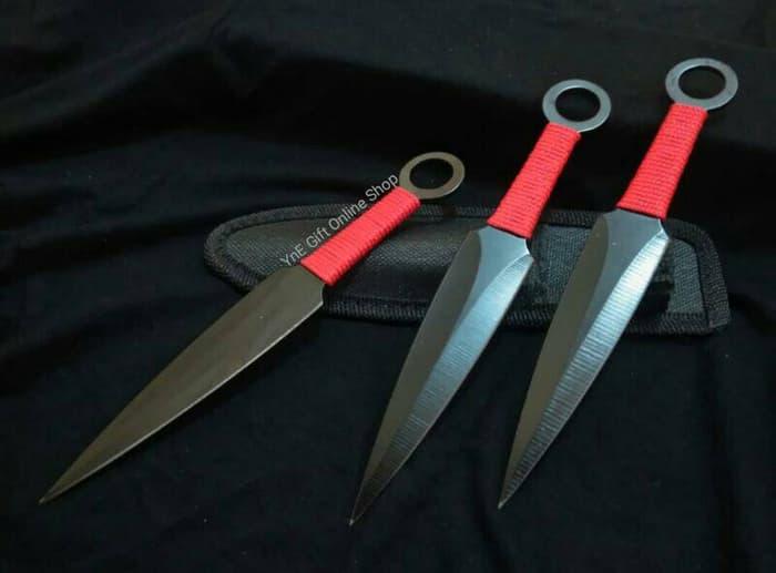 Pisau Lempar Naruto, Kunai 3in1, Pisau di Depok