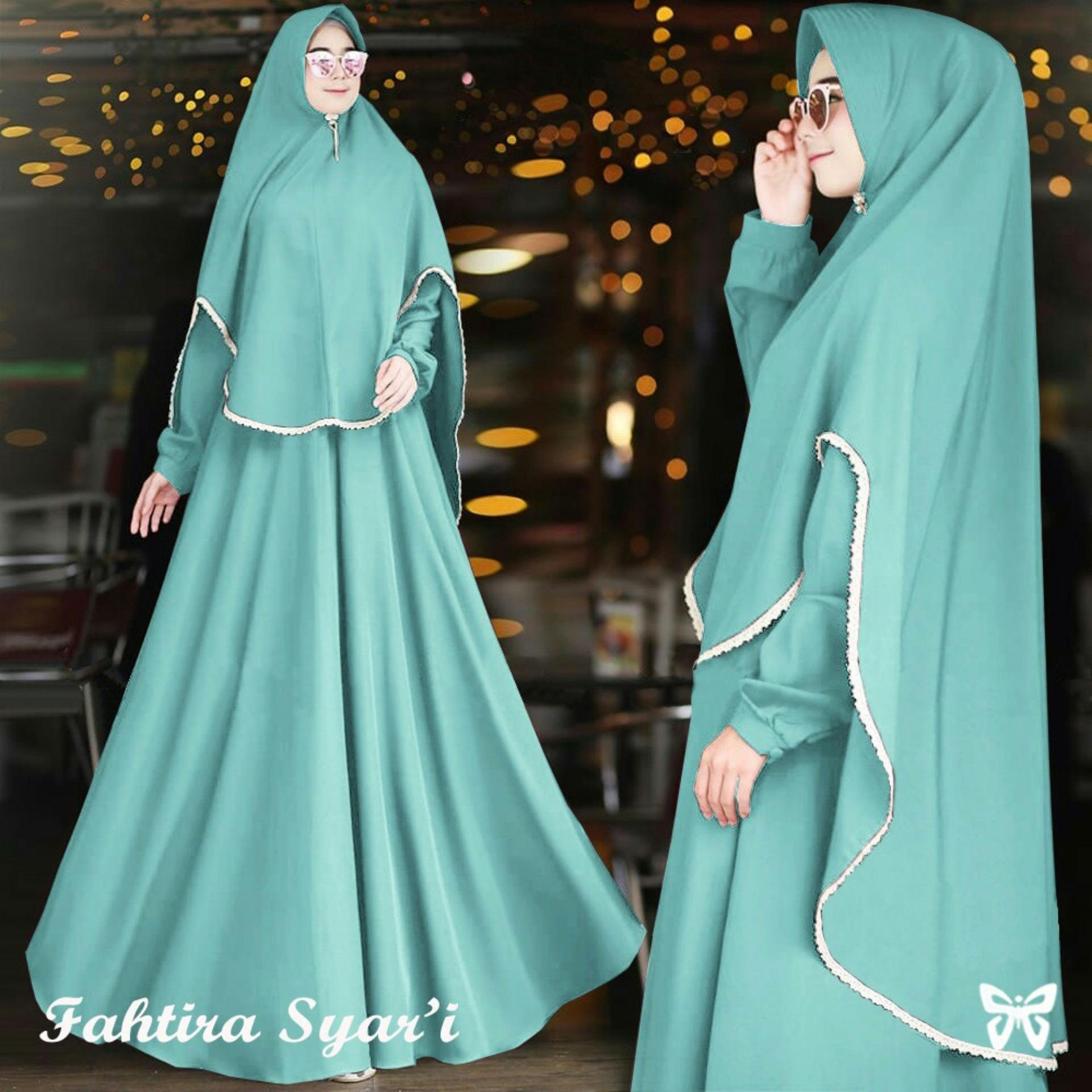 Gamis Terbaru 2019 Dress Muslimah Yanti / Fashion Muslim / Gamis BUsui Syari / Dress Muslim / Baju Muslim / Hijab Muslim / Syar'i Muslim / Maxi Dress Lengan Panjang / Gamis Modern Dress/ Muslimah / Dress Gamis Murah / Pakaian Muslimah SS (htirafa) - Mint