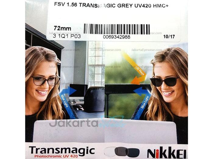 diskon 10%!! Lensa Nikkei Fsv Transmagic Grey 1.56 Uv420 Hmc - Anti Blue Light 3In1 - ready stock