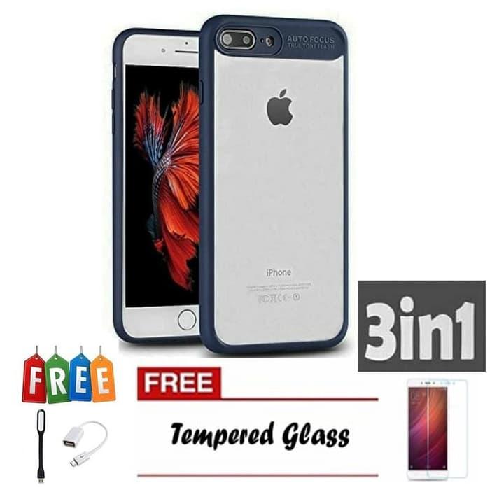 Galeno Auto Fokus Transparant 3in1 Glass Universal OTG Cable Micro Redmi Note 4X - Biru