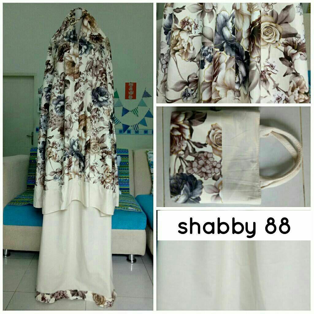 IZZAT Mukenah Shabby Chic katun jepang asli trend 2018 - Adem dan tidak menerawang