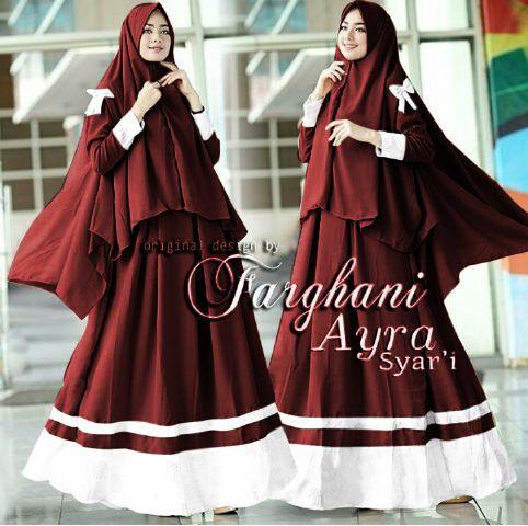9 Shop Gamis Syari Set 2 in 1 SAYRA Baju Muslim Wanita Syar'i Gaun Muslimah Maxi Dress Lengan Panjang Hijab Muslimah Baju Muslim Gamis Murah Gamsis Modern Gamis Simple Gamis Remaja Gaun Muslim