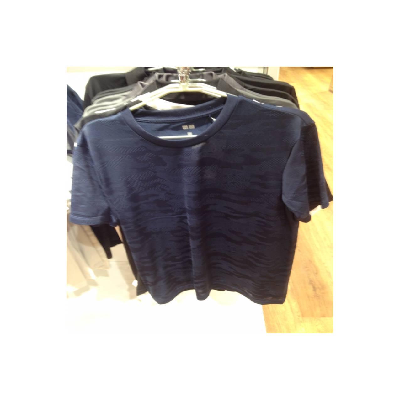UNIQLO Dry Ex T-Shirt/Crew Neck Navy Tennis/Tenis