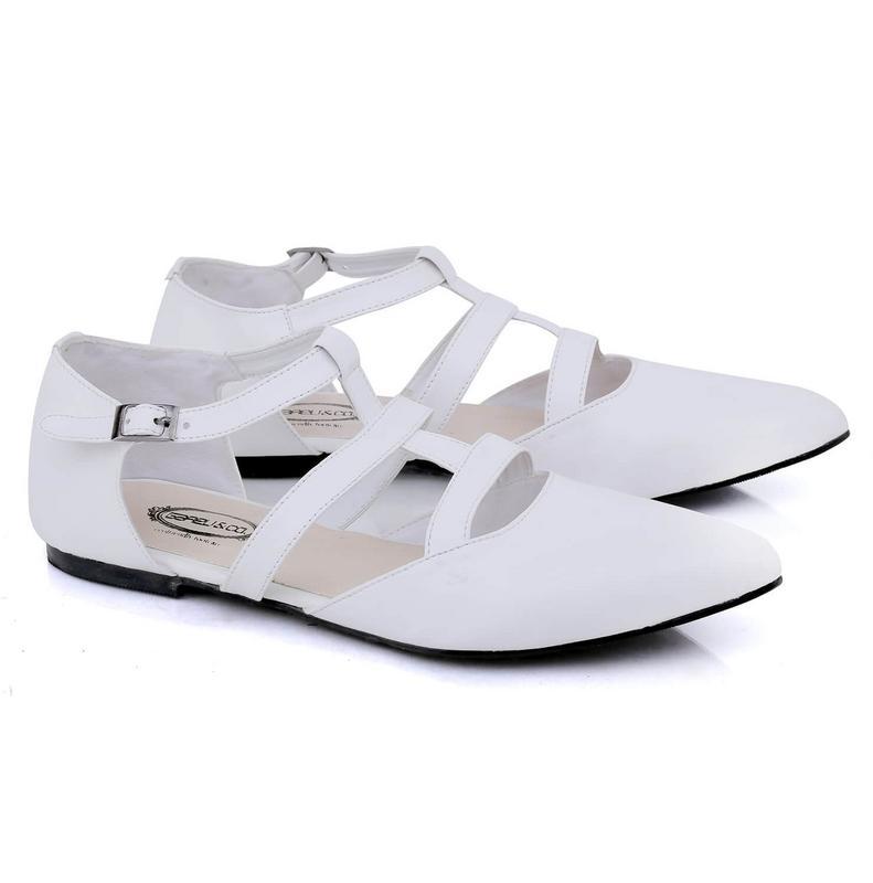 Gareu Shoes Sepatu Flat Wanita Putih - RTS 7181