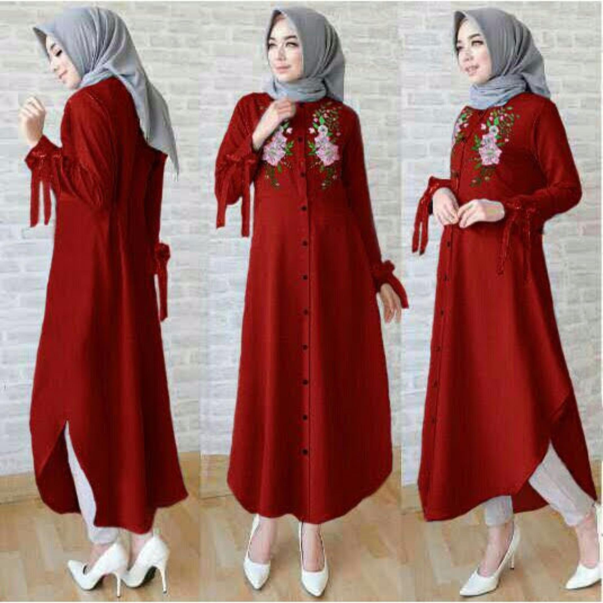 TOTO - Baju SETELAN atasan dan bawahan / Setelan Blouse/ Kemeja wanita / Long Dress Maxy / Long Dress Wanita / Gaun Panjang/Gaun Wanita / Tunik Wanita / Dress Muslim / Atasan Muslim / Gamis ; Murah; Motif dan Warna Real Photo #Ukuran M, L dan XL
