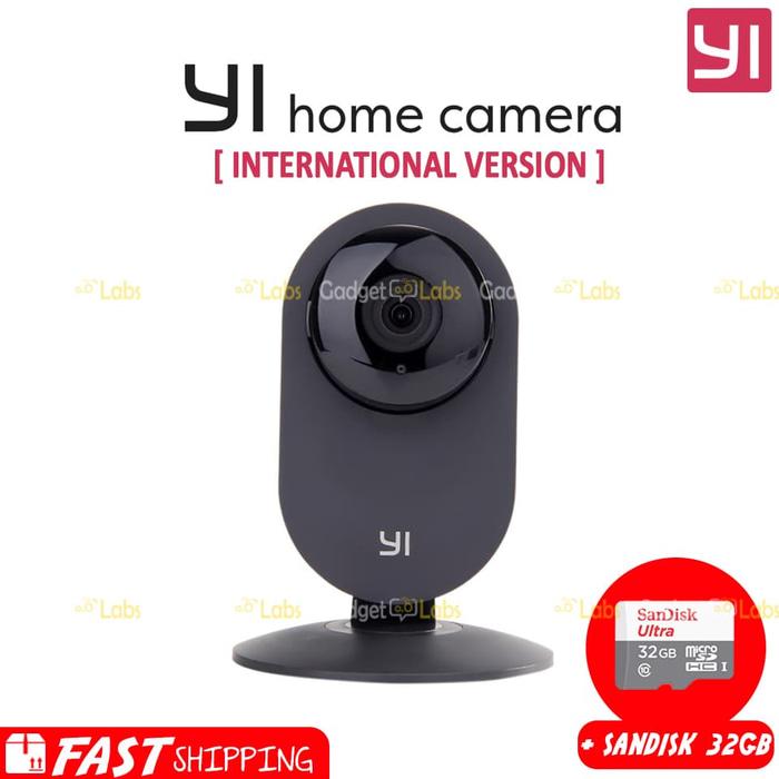 Terbaru!! Xiaomi Xiaoyi Yi Ant Home Smart Ip Cam Cctv 720P + Sandisk 32Gb - Putih - ready stock