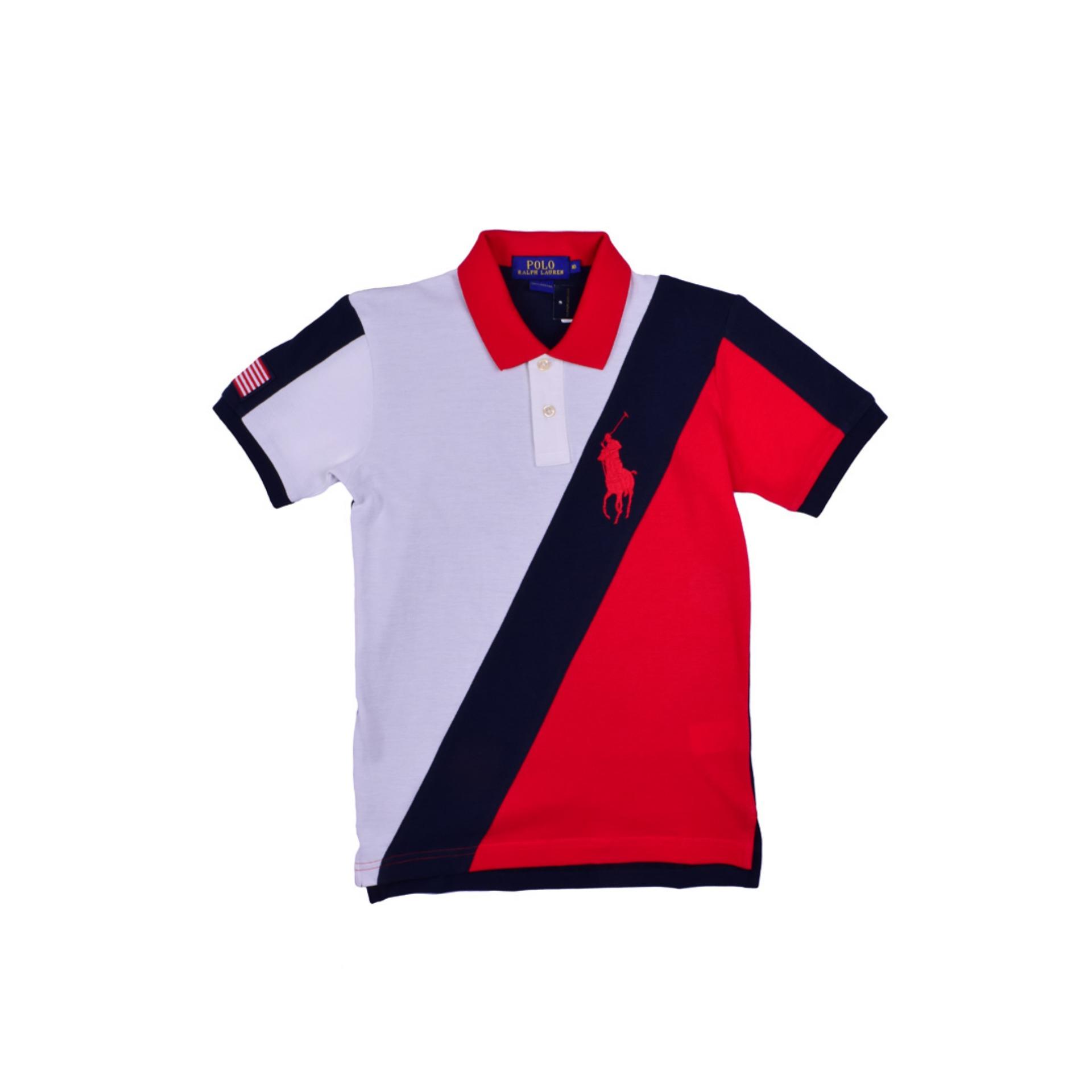 POLO RALPH LAUREN - POLO SHIRT CLASSIC FIT S/S R.L Red-N.Nvy-Wht KIDS BOY